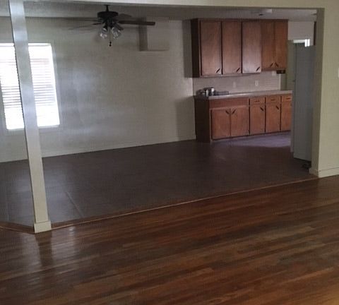 view from living room to dining room