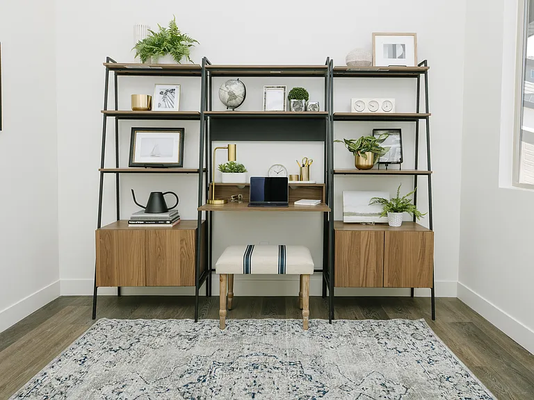 Entry space is big with bright window perfect for an in-home office