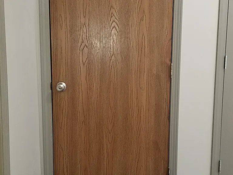 Door to garage.