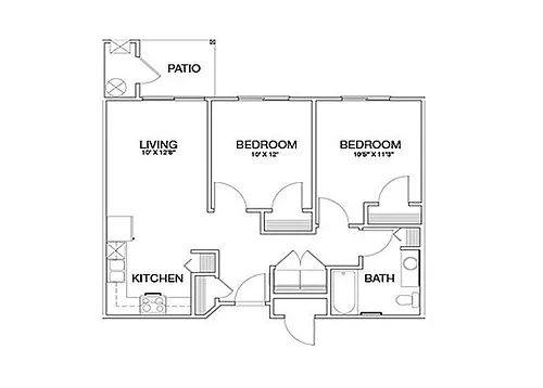 Floor plan 2 Bedroom | Age 55+