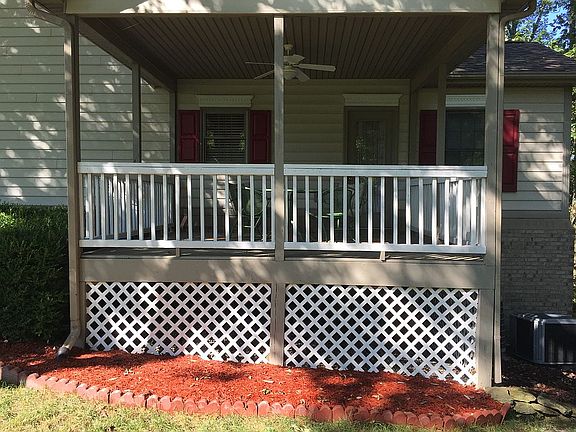 Covered kitchen porch.