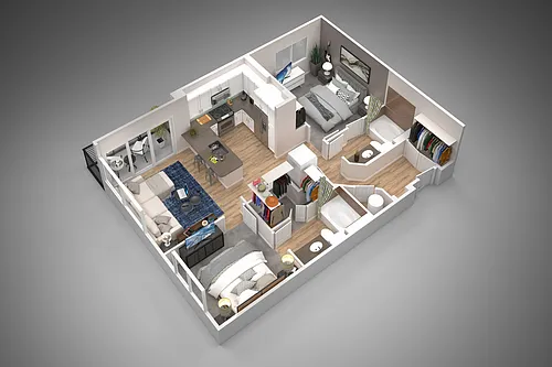 Floor plan 2 Bed/2 Bath
