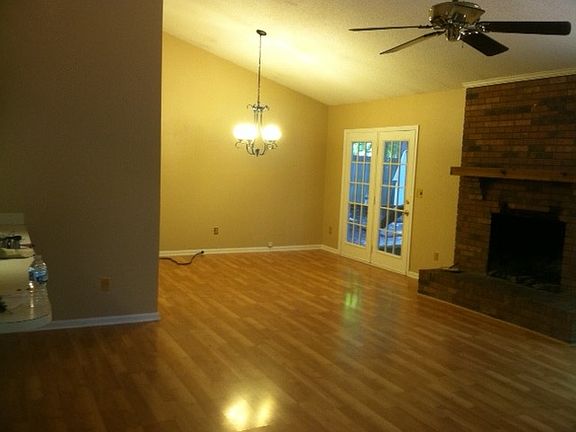 Living room opens to dining room