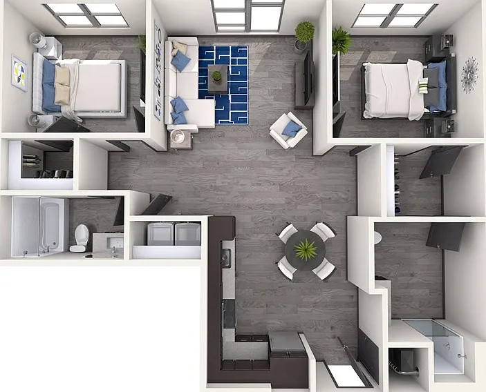 Explore the sleek design of this contemporary apartment, featuring bright living spaces and modern amenities. Explore the sleek design of this contemporary apartment, featuring bright living spaces and modern amenities.
