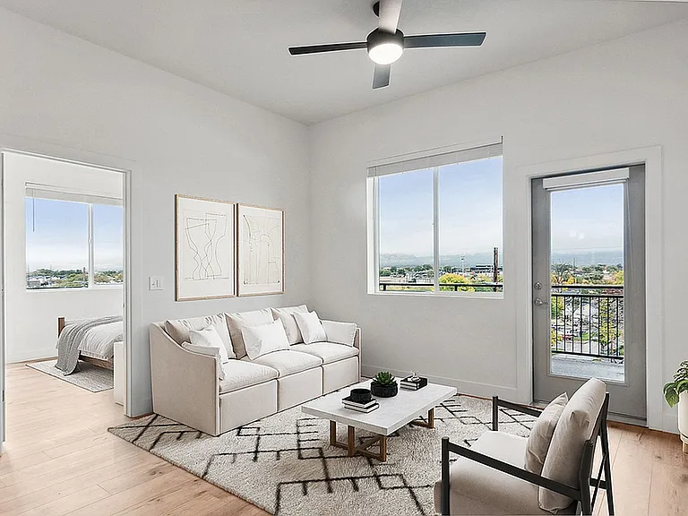 Living Room at Current Apartments in Murray, Salt Lake City