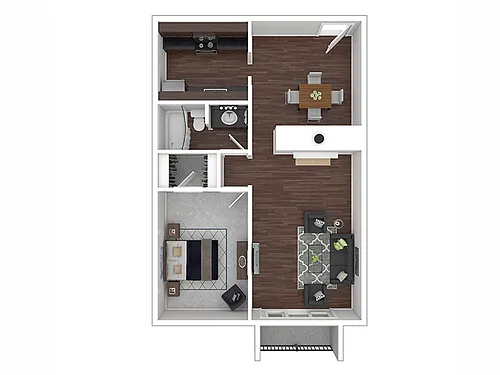 Floor plan 1 Bedroom SM