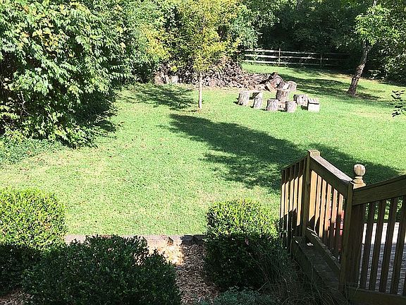 Back yard w/deck & firepit