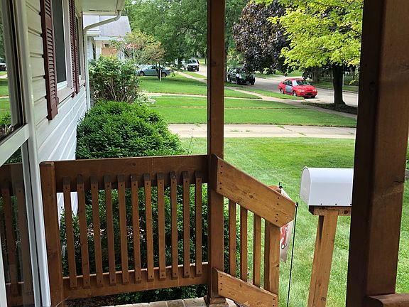 Cedar + granite front porch