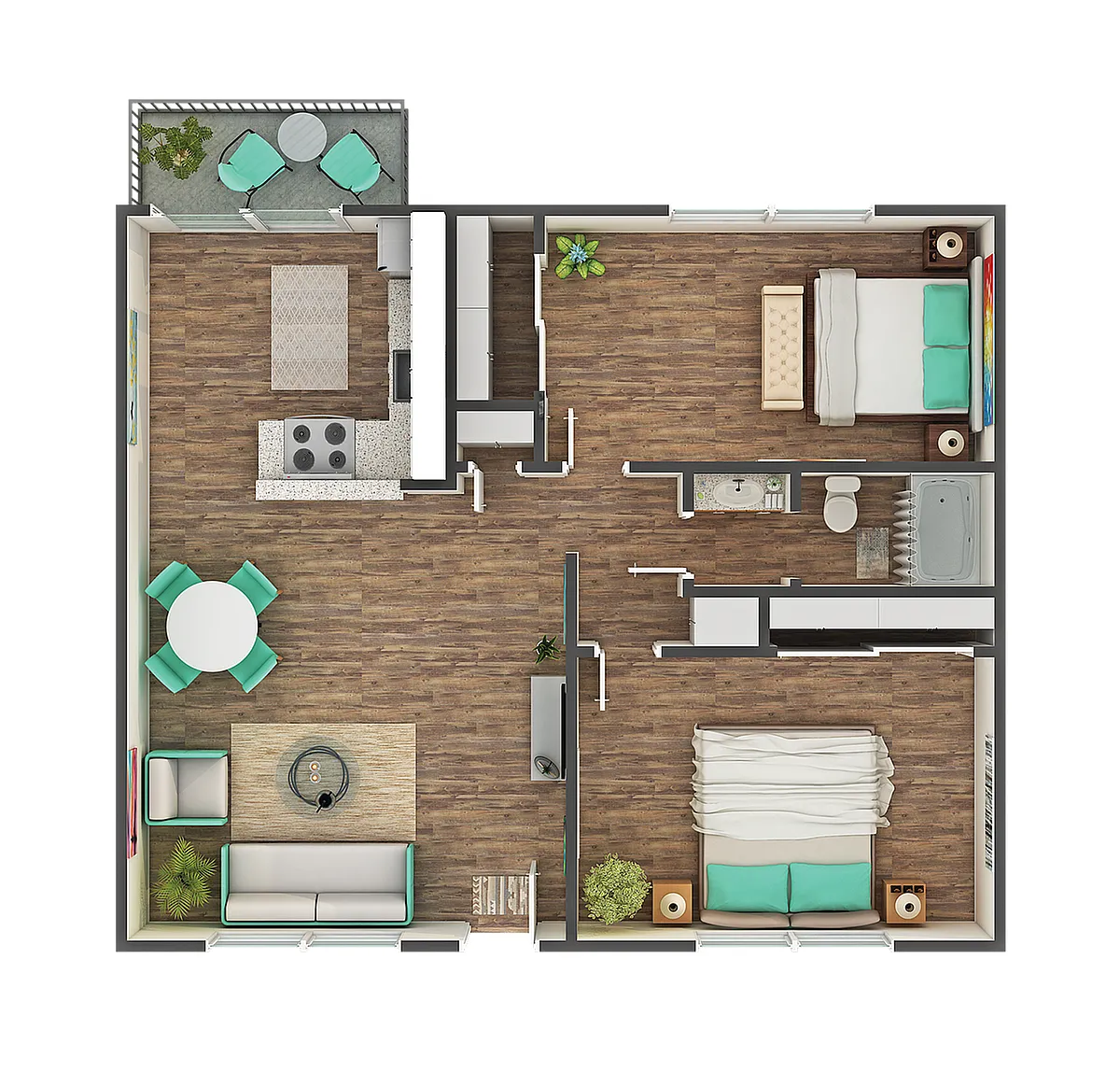 Floor plan Azure 2x1
