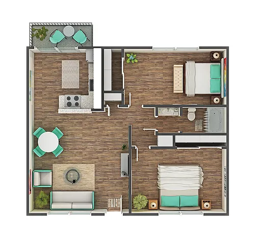 Floor plan Azure 2x1
