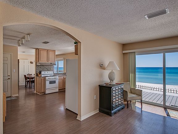 looking into kitchen