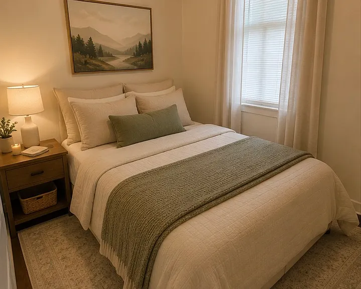 Bedroom virtually staged
