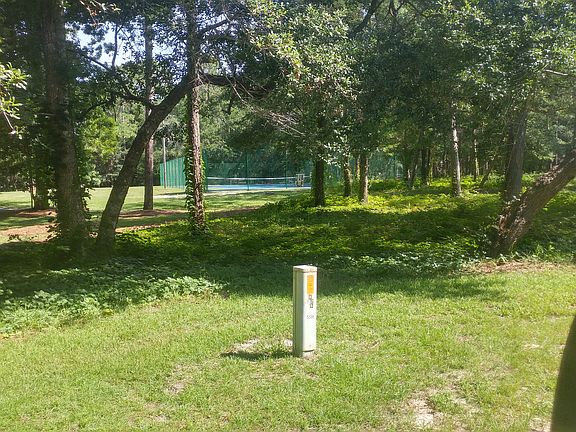 Community tennis court.