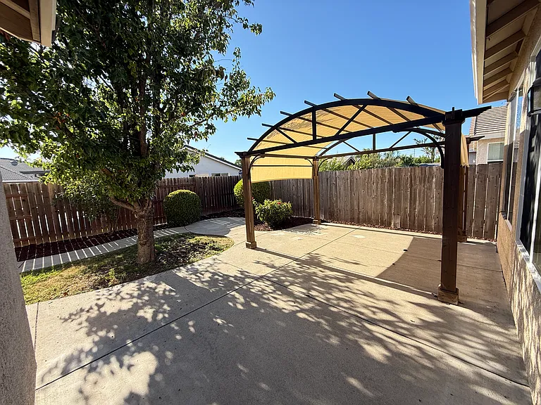 Backyard + Sunshade Structure