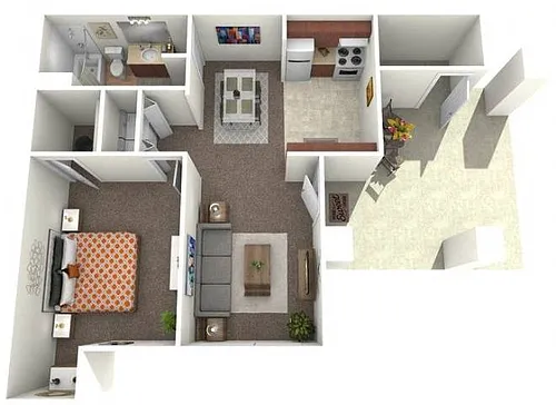 Floor plan One Bedroom