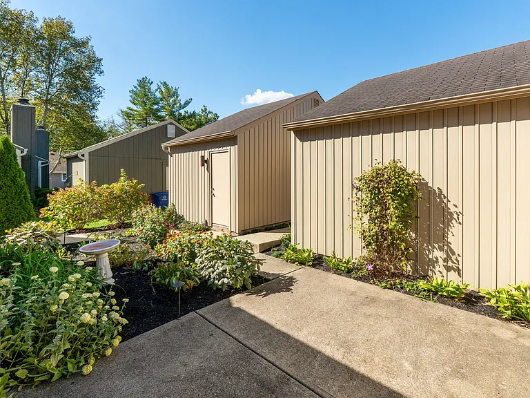 Private patio off of Master Bedroom with beautiful garden