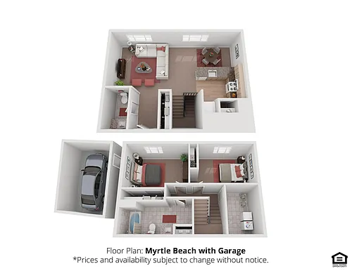 Floor plan Myrtle Beach with Garage