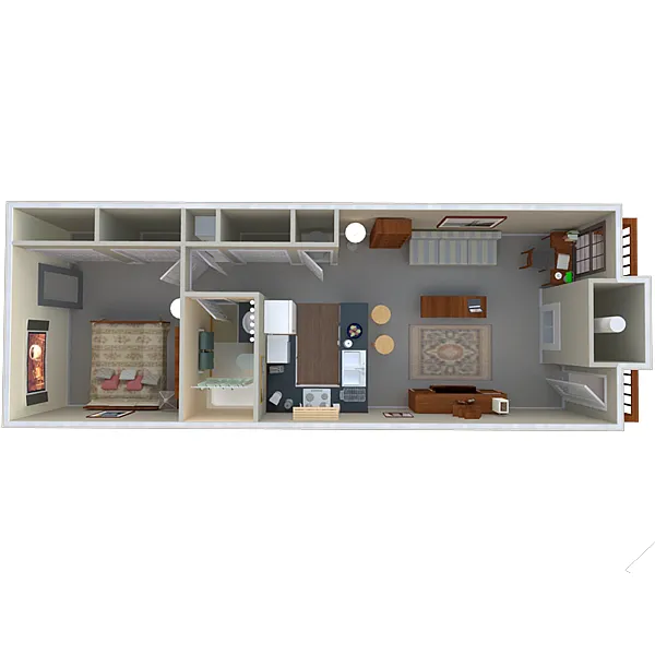 Floor plan Large One Bedroom