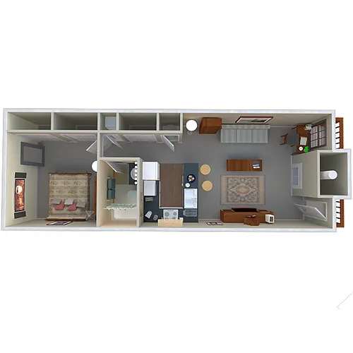 Floor plan Large One Bedroom