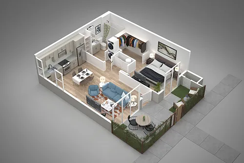 Floor plan 1 Bed/1 Bath