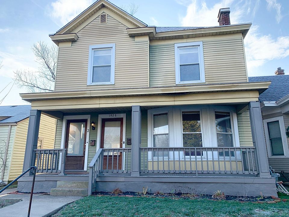 Front of duplex. Door to apartment 2 is on the left.