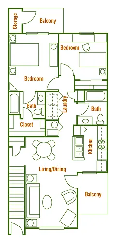 Floor plan 2 X 2