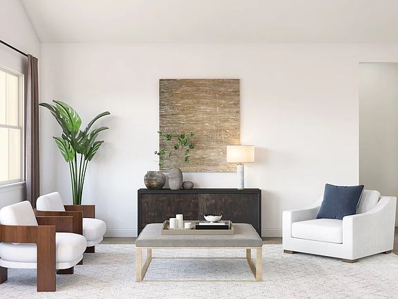Great room with vaulted ceiling