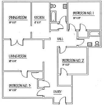 Floor plan Three Bed Classis