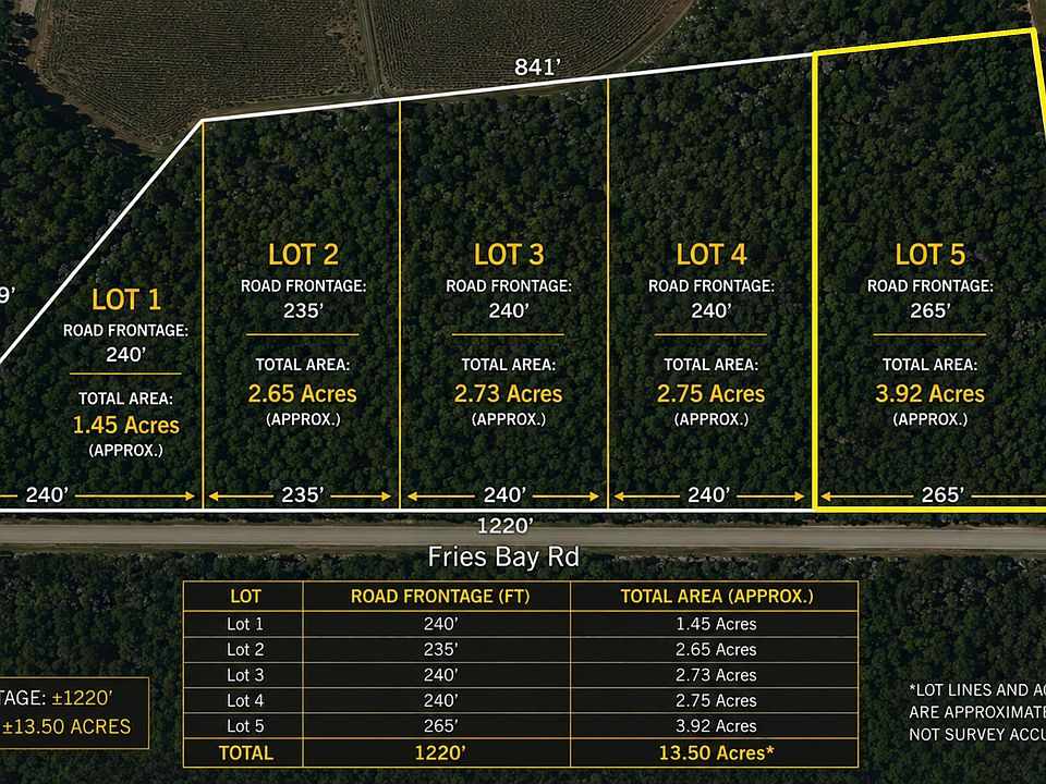 1st image of LOT 5 Fries Bay Rd.