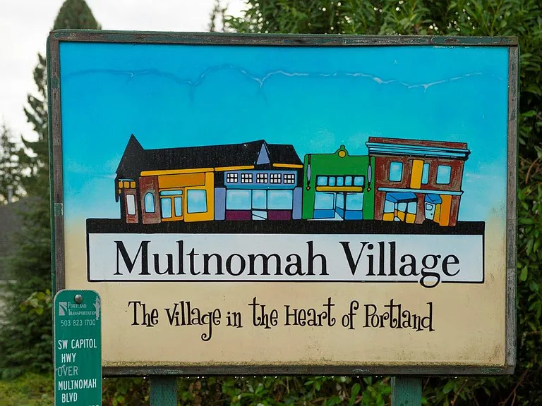 Multnomah Village Portland, Oregon Sign