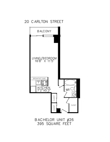 Floor plan Bachelor Apartment