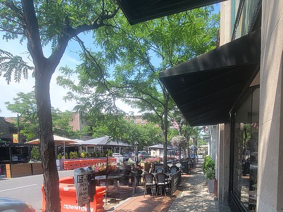 Walk right downstairs from your top floor apartment to great restaurants