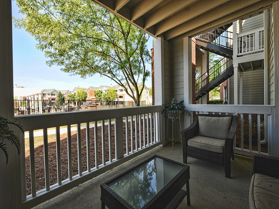 Large patio with additional storage