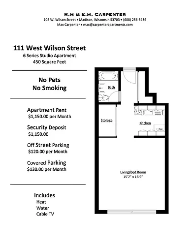Floor plan 111 Studio