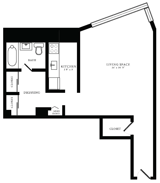 Floor plan Tier 06 (Studio)