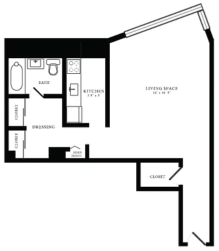 Floor plan Tier 06 (Studio)