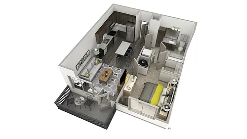 Floor plan The Electrifying - Inspire Apartments