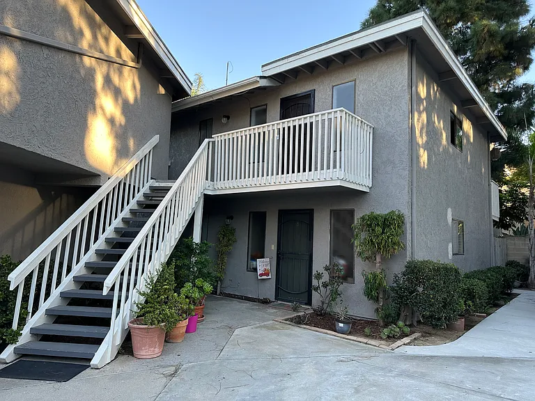 Entry from parking area to upstairs unit