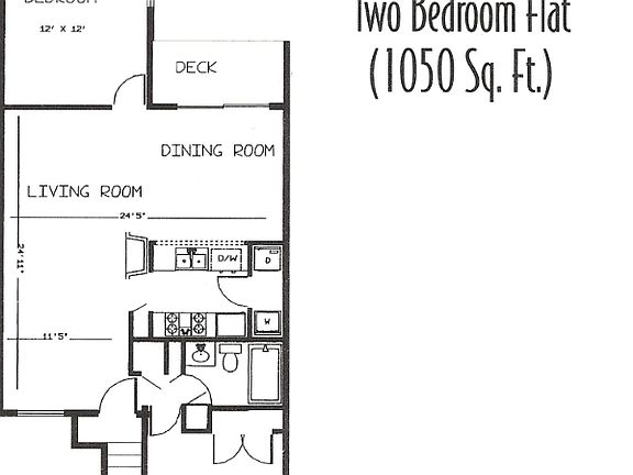AS 2BR Flat Floorplan