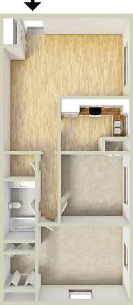 Two bedroom floor plan Two bedroom floor plan
