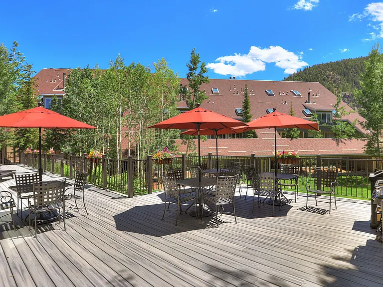 Community deck with grills