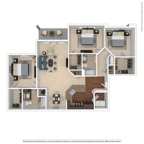Floor plan 3 Bedroom Craftsman Select