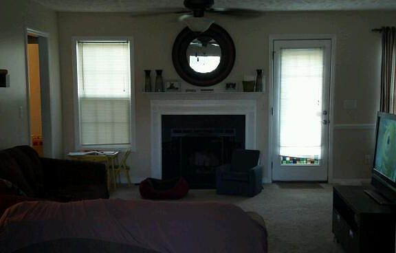 Living room with fire place