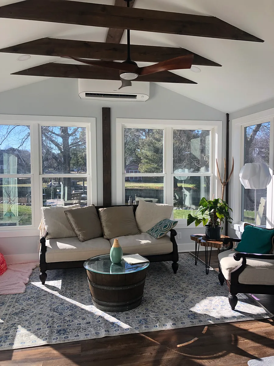 New lanai overlooking the water with separate temperature control - 28 Windy Point Dr