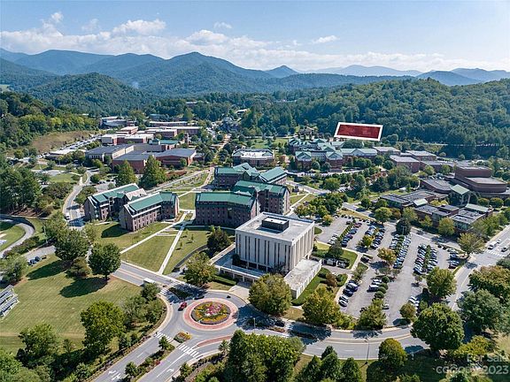 The apartment is where the rectangle is shown relative to WCU's campus