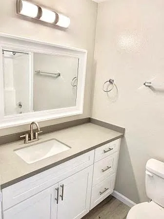 210 Garfield bathroom vanity and toilet