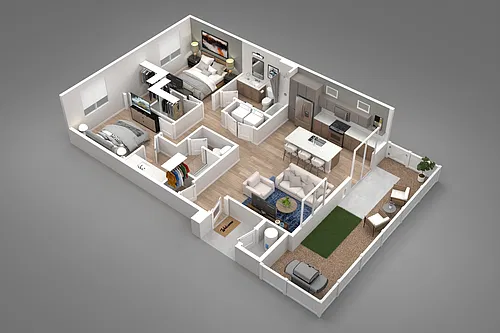 Floor plan 2 Bed/2 Bath