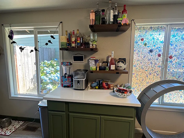 The three shelves will be in the home as well.