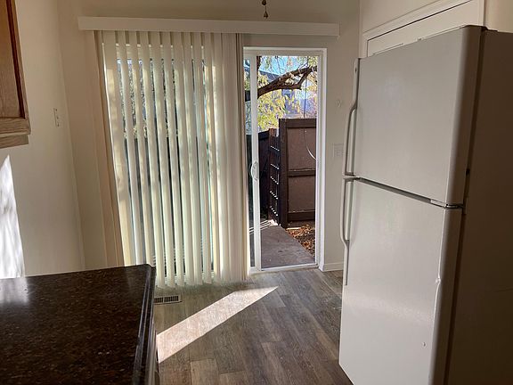 kitchen leading to patio