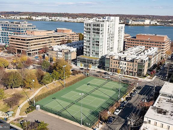 Directly across from public tennis courts